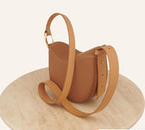 Genuine Leather Saddle Dumpling Bag - Julie bags