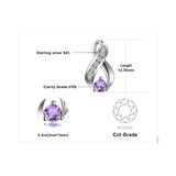 Infinity Amethyst Stud Earrings – 925 Sterling Silver Purple Gemstone Earrings for Women - Julie bags