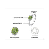 Peridot Solitaire Ring – 925 Sterling Silver for Women - Julie bags