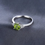 Peridot Solitaire Ring – 925 Sterling Silver for Women - Julie bags