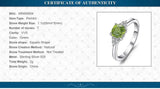 Peridot Solitaire Ring – 925 Sterling Silver for Women - Julie bags