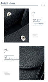 Designer Leather Clutch: Compact Elegance - Julie bags