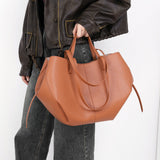 Vintage Leather Shoulder Tote with Purse - Julie bags