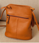 Vintage Charm: Genuine Leather Crossbody Phone Purse - Julie bags