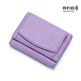 Genuine Leather RFID Mini Wallet: Stylish, Compact, and Functional - Julie bags