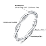 Infinity Love Moissanite Band Ring – 925 Sterling Silver Stackable Rope Design Ring for Women - Julie bags
