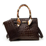 Luxury Crocodile Pattern Handbag