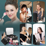 Glamour on the Go: Women LED Light Cosmetic Bag - Julie bags