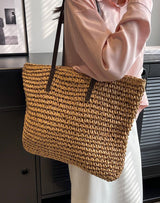 Luxurious Straw Woven Tote Bag - Julie bags
