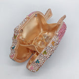 Sparkling Elegance: Crystal Ice-cream Evening Bag with Rhinestone Accents - Julie bags