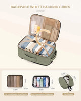 40L Travel Backpack Carry On, Airline Approved with Laptop Compartment & Packing Cubes - Julie bags