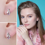 Infinity Amethyst Stud Earrings – 925 Sterling Silver Purple Gemstone Earrings for Women - Julie bags