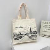 Paris Eiffel Tower women Canvas tote Bag