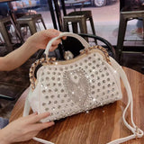 Timeless Elegance: Luxury Diamond-Embellished Women's Leather Handbag - Julie bags