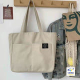 Effortless Elegance: Women's Solid Color Canvas Tote Bag - Julie bags