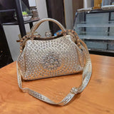 Timeless Elegance: Luxury Diamond-Embellished Women's Leather Handbag - Julie bags