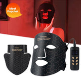 Wireless LED Face & Neck Light Therapy Mask for Skin Rejuvenation & Anti-Aging