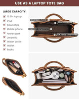 PU Leather Floral Lunch & Laptop Tote – Women’s Work Bag - Julie bags