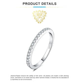 Moissanite Half Eternity Ring – 925 Sterling Silver Gold Plated for Women - Julie bags