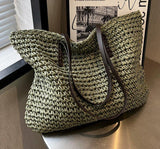 Luxurious Straw Woven Tote Bag - Julie bags