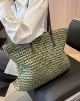 Luxurious Straw Woven Tote Bag - Julie bags