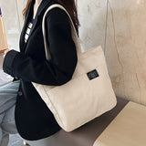 Effortless Elegance: Women's Solid Color Canvas Tote Bag - Julie bags