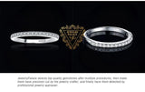 Moissanite Half Eternity Ring – 925 Sterling Silver Gold Plated for Women - Julie bags