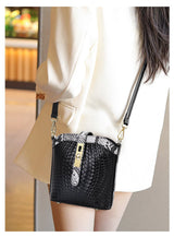 Knitted Series: Stylish Genuine Leather Bucket Bag and Crossbody Chic - Julie bags