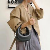 Elegant Crescent Hobo: Genuine Leather Handbag - Julie bags