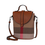 Chic Mini Lattice Canvas Crossbody: Fashionable and Functional - Julie bags