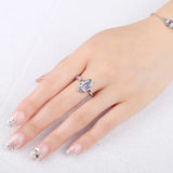 Pink Gemstone Cocktail Ring – 925 Sterling Silver Adjustable Statement Ring for Women - Julie bags