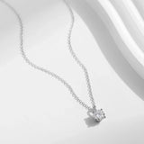 1CT Moissanite Pendant Necklace – 925 Sterling Silver Dainty Prong Setting Necklace for Women - Julie bags