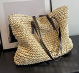 Luxurious Straw Woven Tote Bag - Julie bags