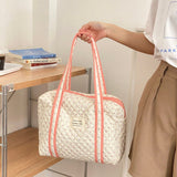 Soft quilted tote bag
