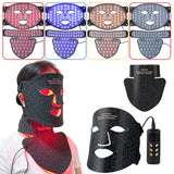 Wireless LED Face & Neck Light Therapy Mask for Skin Rejuvenation & Anti-Aging