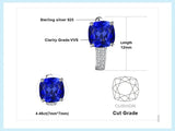 Green Emerald Cushion Cut Huggie Earrings – 925 Sterling Silver Gemstone Hoop Earrings for Women - Julie bags