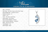 Sky Blue & London Blue Topaz Pendant Necklace – 925 Sterling Silver Teardrop Gemstone Necklace for Women - Julie bags