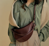 Half Moon Leather Chest Bag - Julie bags
