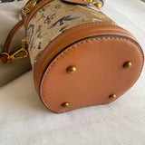 Chic Barrel Shape Embroidered Leather Crossbody Bag - Julie bags