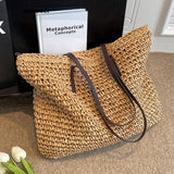 Luxurious Straw Woven Tote Bag - Julie bags