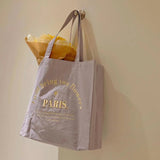 Women Canvas Shoulder Bag Paris Embroidery