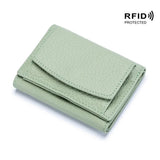Genuine Leather RFID Mini Wallet: Stylish, Compact, and Functional - Julie bags