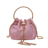 Trendy and Colorful: Women's Diamante Chain Tassel Crossbody Bucket Bag - Julie bags
