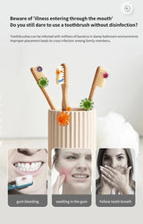 Wireless UV Toothbrush Sterilizer & Dryer – Wall Mounted Rechargeable Holder