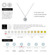 1CT Moissanite Pendant Necklace – 925 Sterling Silver Dainty Prong Setting Necklace for Women - Julie bags