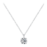 1CT Moissanite Pendant Necklace – 925 Sterling Silver Dainty Prong Setting Necklace for Women - Julie bags