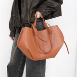 Vintage Leather Shoulder Tote with Purse - Julie bags