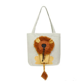 Royal Cat Carrier: Lion Head Canvas Design - Julie bags
