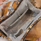 Timeless Elegance: Luxury Diamond-Embellished Women's Leather Handbag - Julie bags