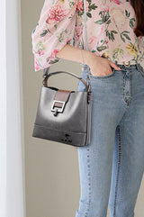 Leather Women Handbag Wide Strap - Julie bags